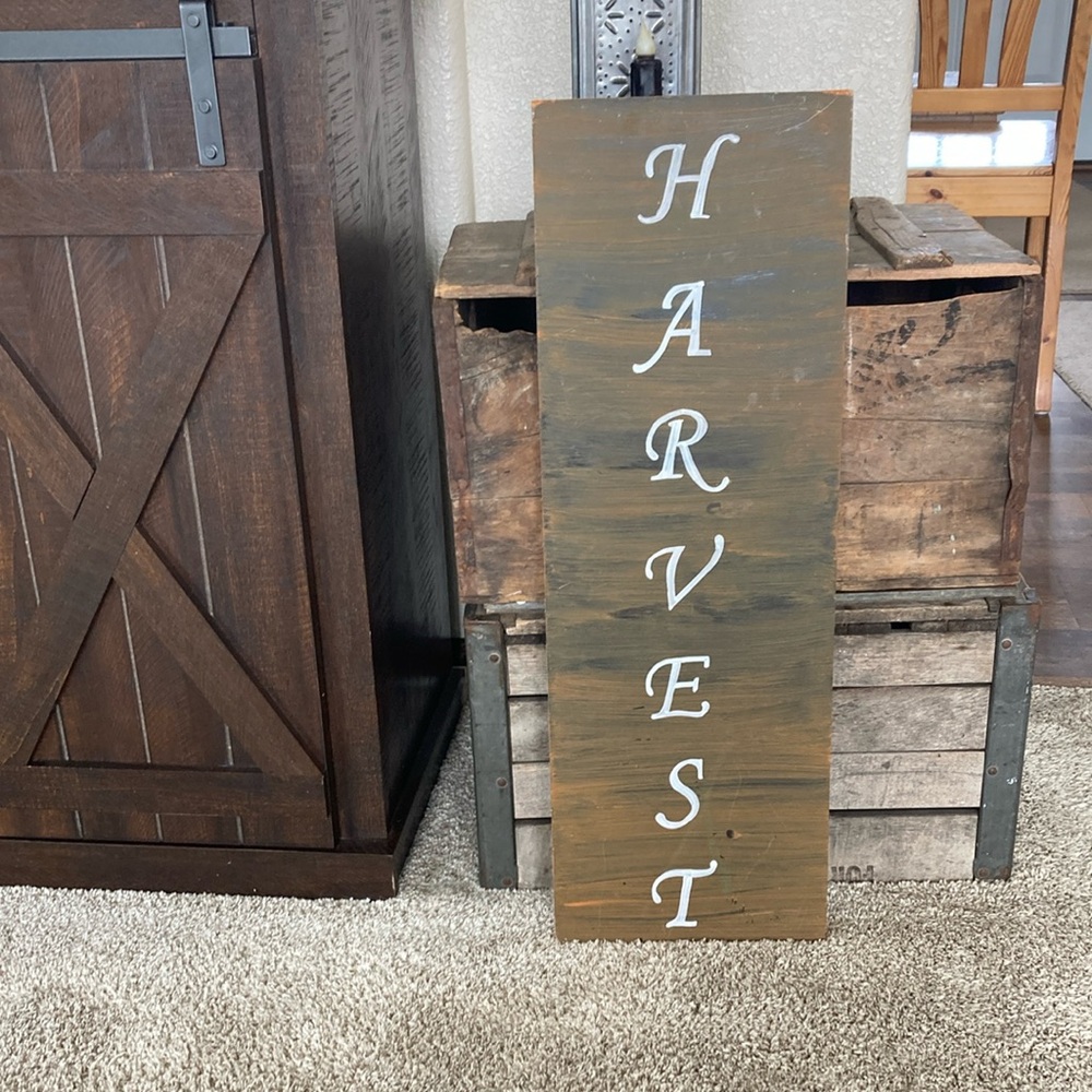 Farmhouse harvest, sign, sign for front porch, fall sign fall decor